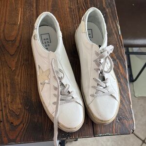 ShuShop White and Gold Athletic Shoes